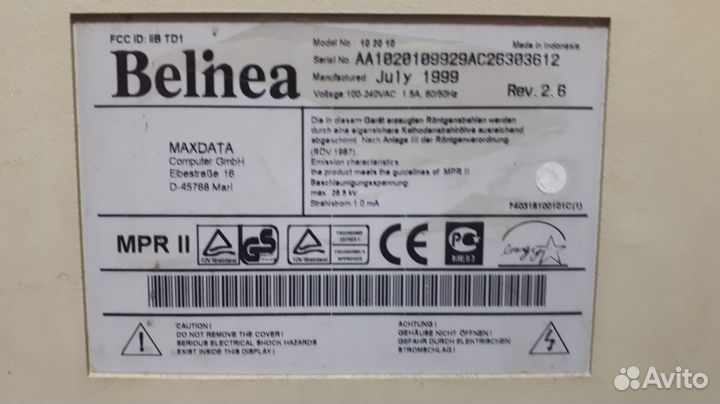 Монитор Belinea 1999 год