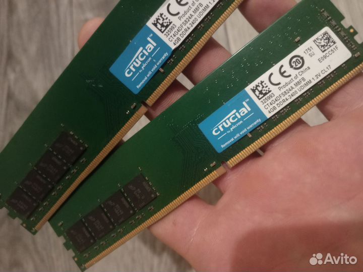 DDR4 8GB (4x2 кит) Crucial