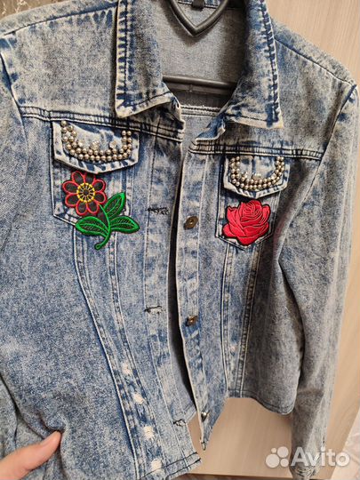 Джинсовая куртка женская -46