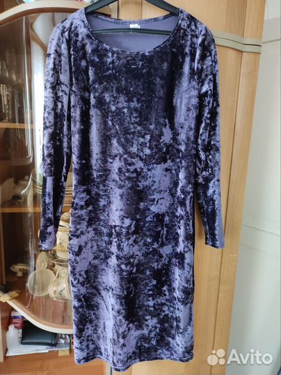 Платье велюровое