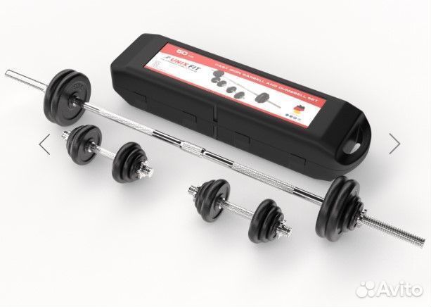 Набор гантелей и штанга