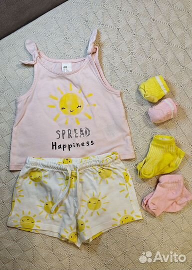 Пакет летних вещей H&M для девочки 74