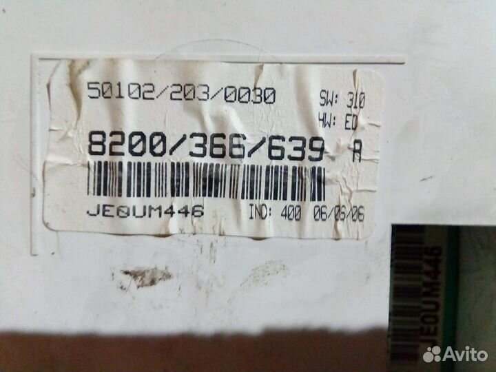 Панель приборов Renault Symbol (Рено Симбол)