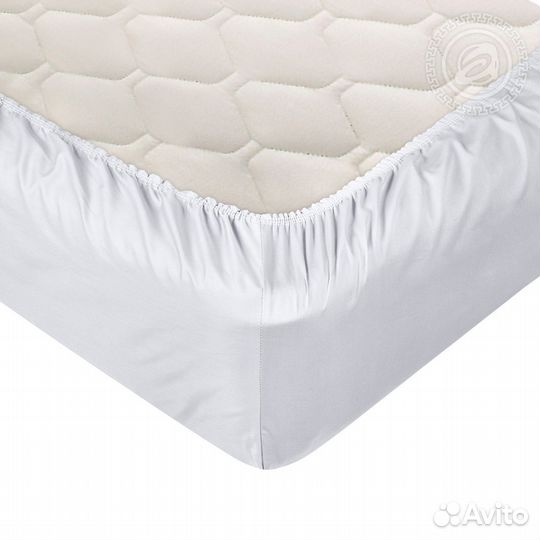 Простынь на резинке белая бязь 60*120