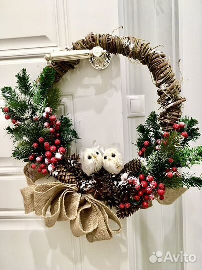 Новогодний венок на дверь