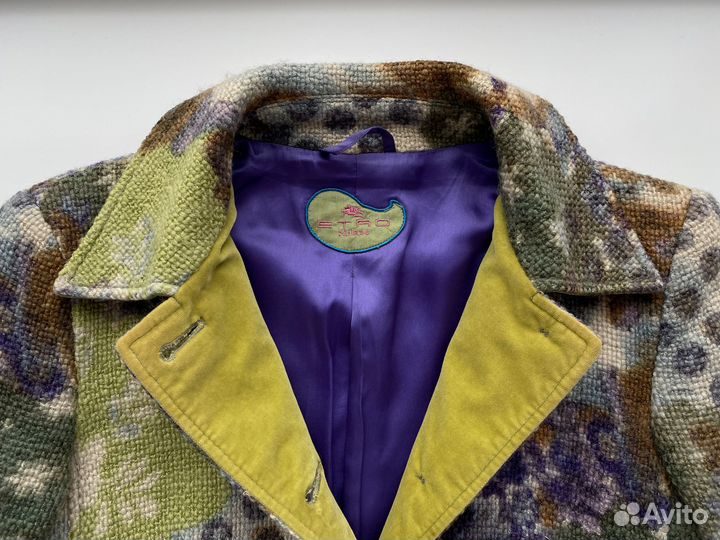 Шерстяное пальто Etro Made in Italy