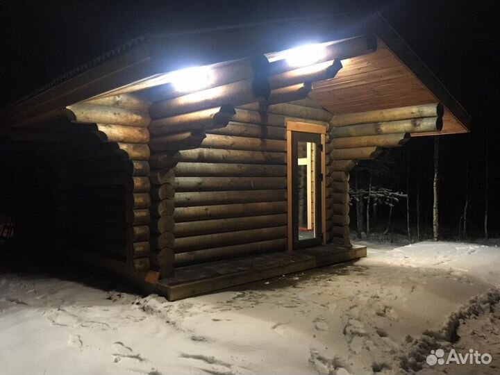 Баня на дровах на берегу озера СНТ Пески- вниира