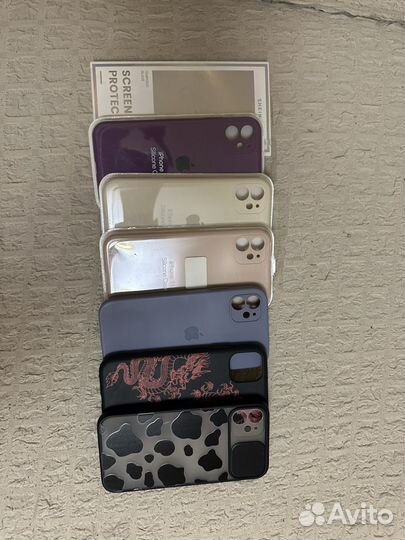 Чехлы на айфон 11, защитное стекло