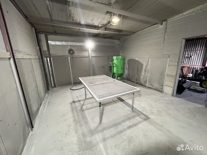 Пескоструйный участок вместе с оборудованием