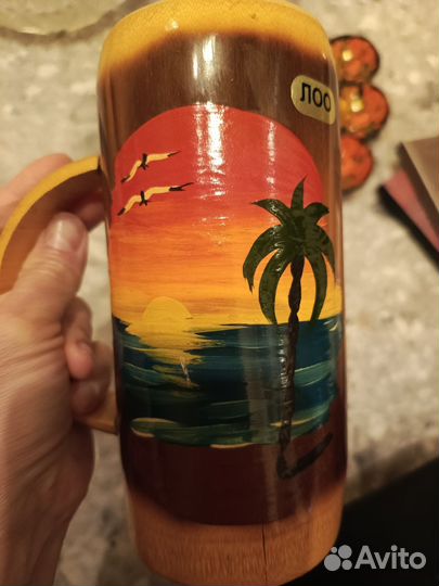 Кружка пивная деревянная