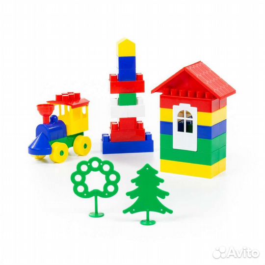 Конструктор Строитель Мини, 44 элемента