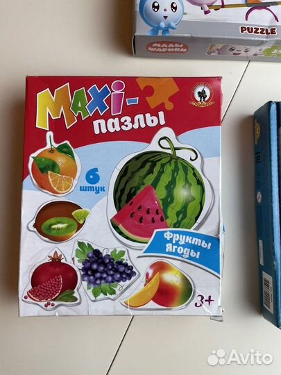 Пазлы детские, пазл фрукты, игра логика