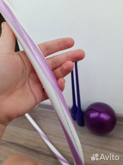 Обруч карамелька, мяч indigo и булавы sasaki