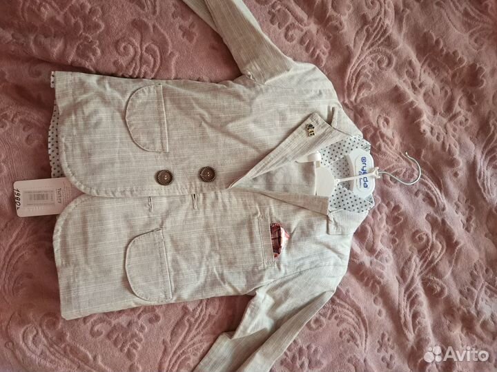 Костюм- тройка льняной на мальчика