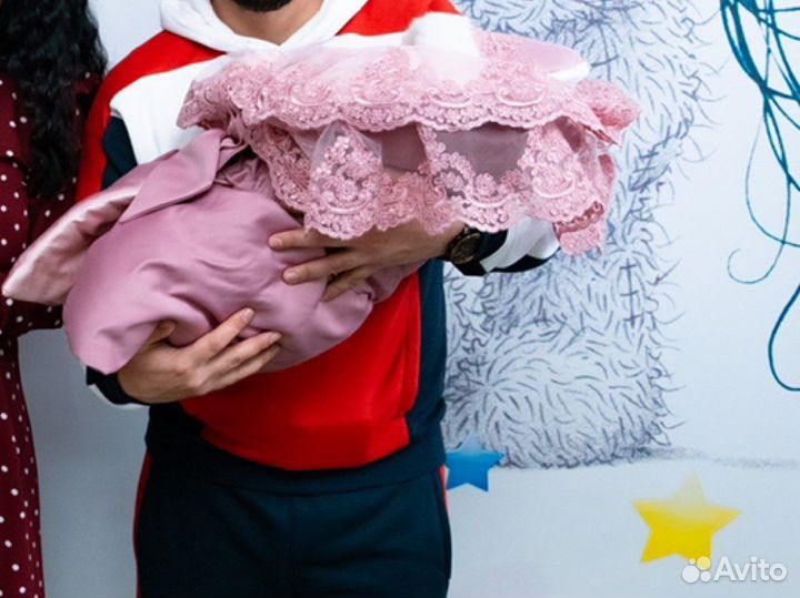 Конверт на выписку для девочки отличное состояние