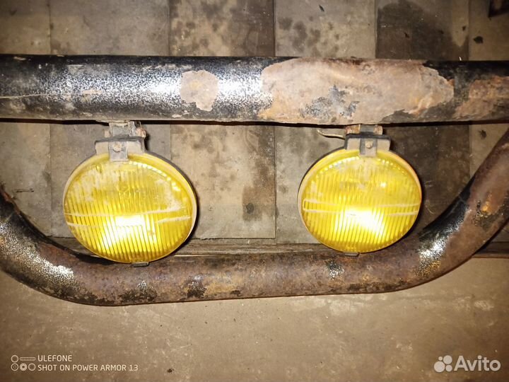 Кенгурятник с фарами противотуманными УАЗ