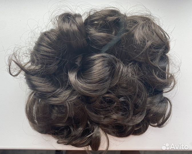 Шиньон пучок русый для причёски
