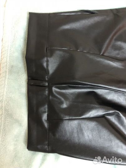 Брюки черные 44 размер эко-кожа
