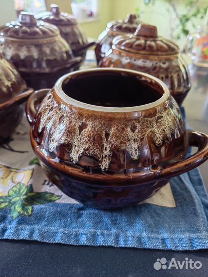 Керамические горшки для запекания 6 шт