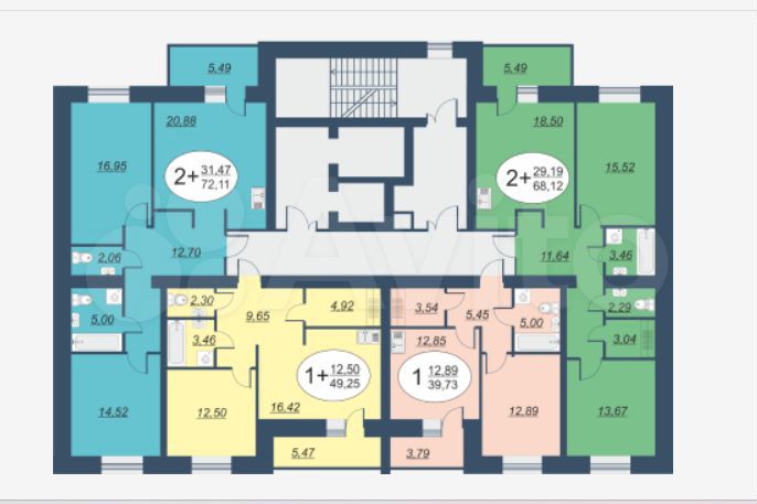 2-к. квартира, 72 м², 13/14 эт.