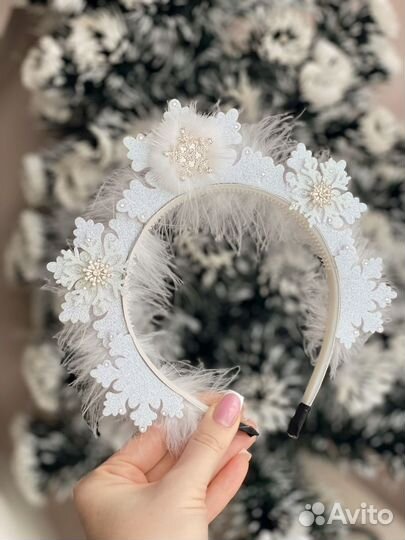 Ободок снежинка снегурочка льдинка