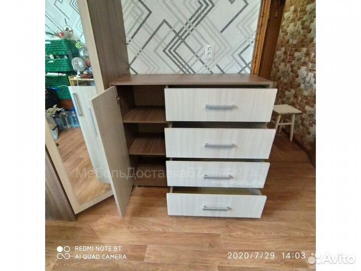 Комод (1,1м) №7 шимо темный+светлый (справа)