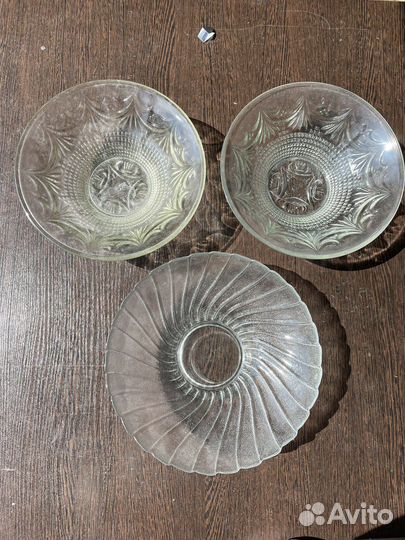 Ваза хрустальная стекло для фруктов СССР