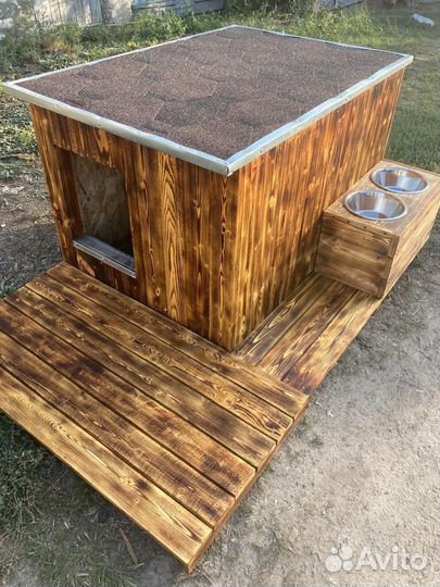 Теплая будка для собак крупных пород