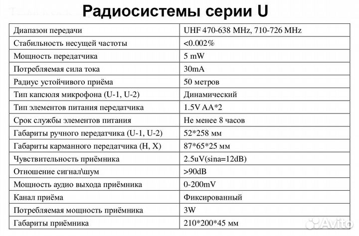 Радиосистема ECO by volta U-2H (614.15/710.20)