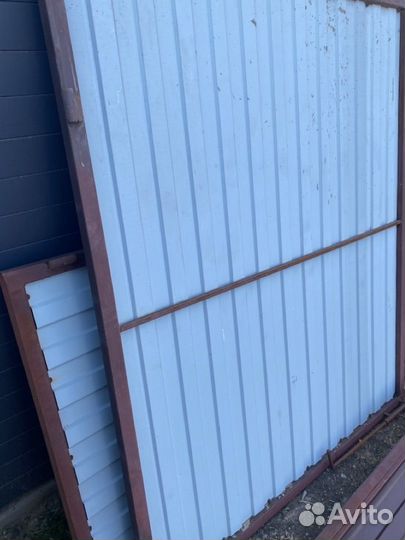 Ворота с калиткой распашные бу