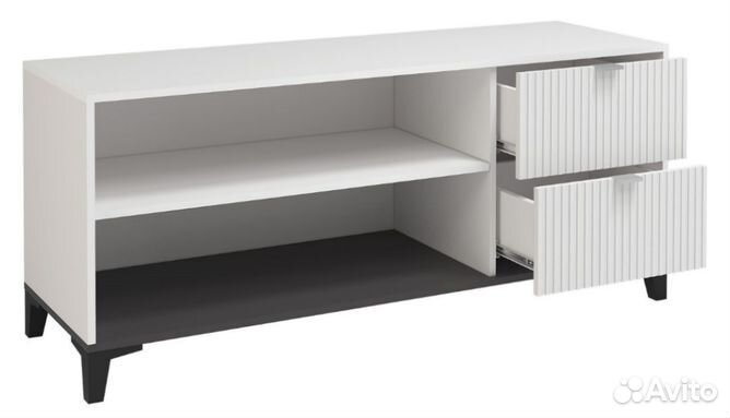 Тумба белая для тв на ножках 1400 мм