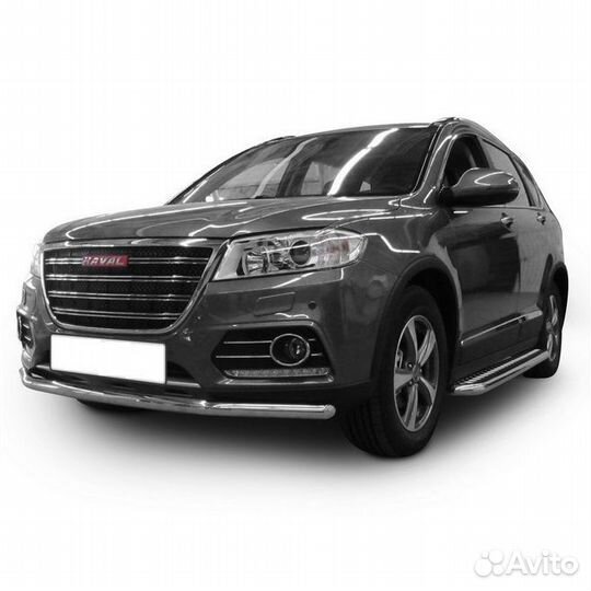 Защита переднего бампера Haval H6