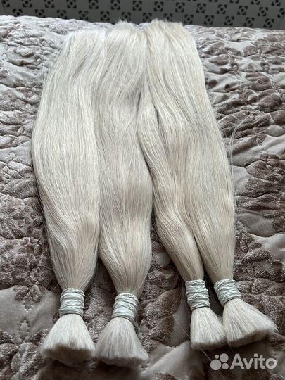 Волосы для наращивания, блонд 60 см