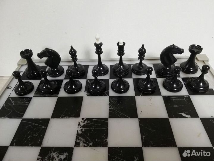 Шахматы СССР пластиковая доска с карманами