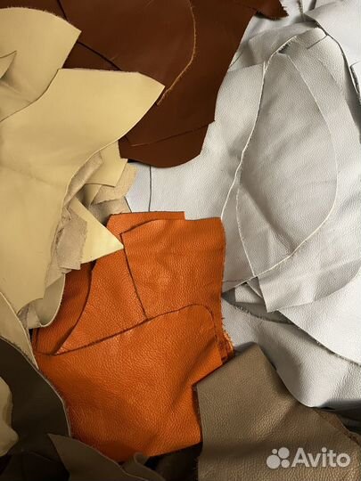 Лоскуты натуральной кожи, обрезки