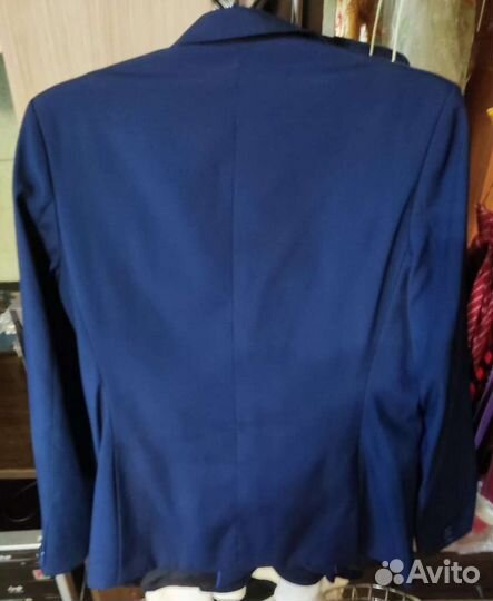 Богатый,синий школьный костюм подростковый 14-15л