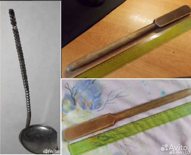 Посуда Вилка Ложка дерево Совок Половник Ситечко