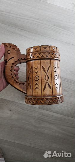 Пивная деревянная кружка