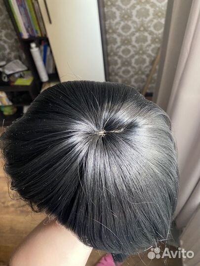 Парик каре с челкой черный