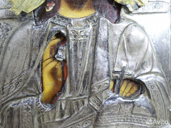 Икона старинная Господь Вседержитель 19 век