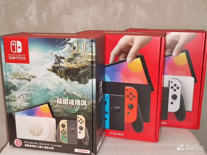 Новый прошитый Nintendo switch oled + чехол/стекло