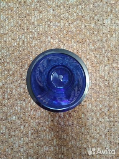 Ваза синяя хрусталь