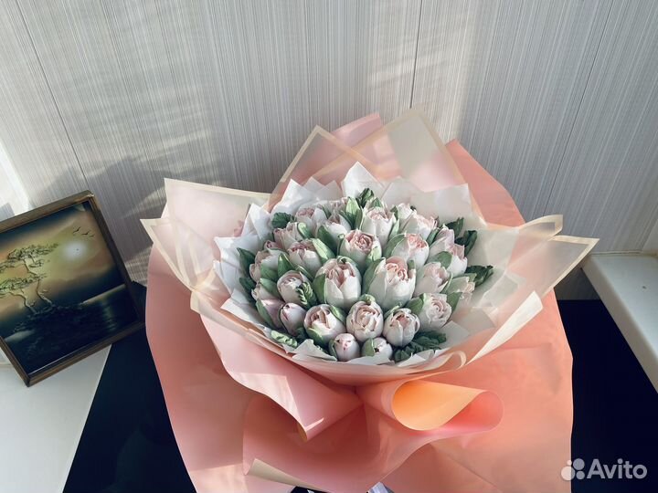 Цветы/Букет из зефира/ на день воспитателя/учителя