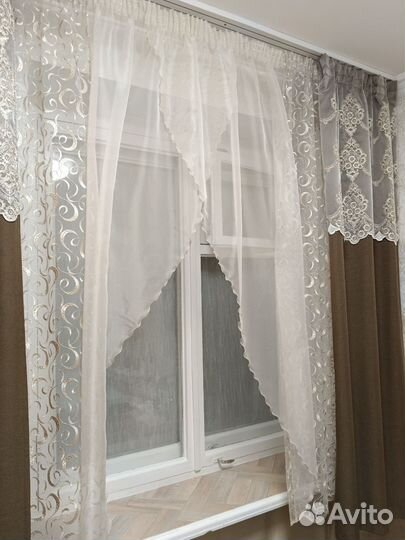 Кухонный комплект тюль и портьеры