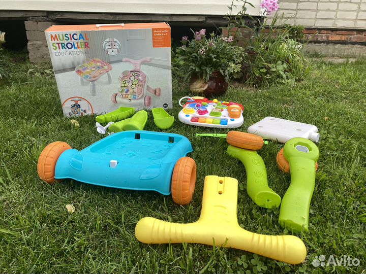 Ходунки каталка 2 в 1 трасформер стол