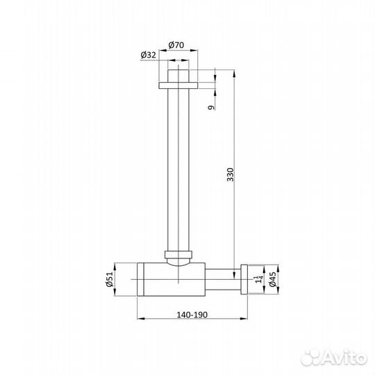 Vincea vsph-1B01CH Сифон для раковины