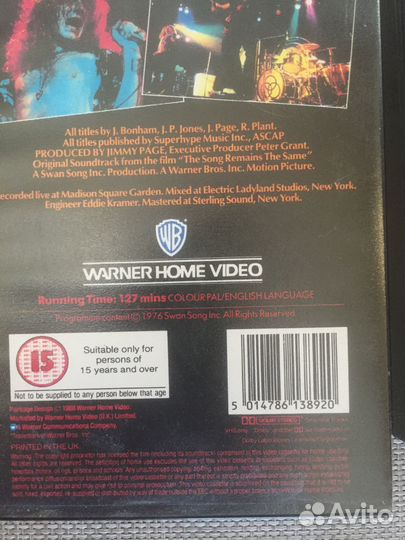Видео кассета в футляре LED zeppelin оригинал