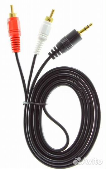 Кабель 3.5мм x 2 RCA 1,5м золото (нитрид титана) т