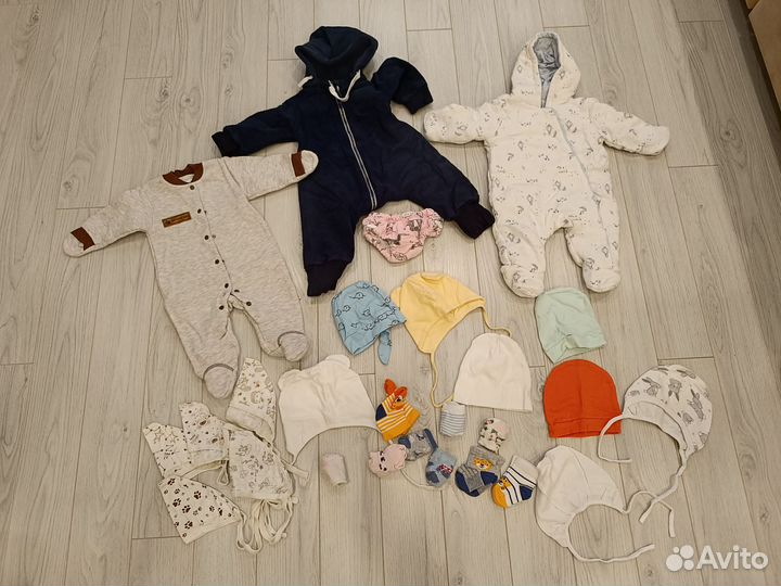 Вещи на малыша пакетом 62 размер