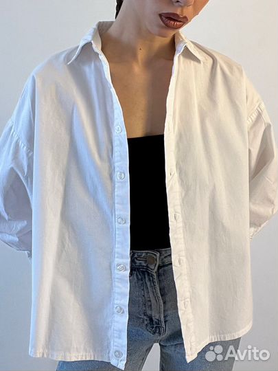 Рубашка белая оверсайз